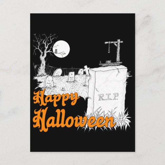 Halloween RIP Postcard (Front)