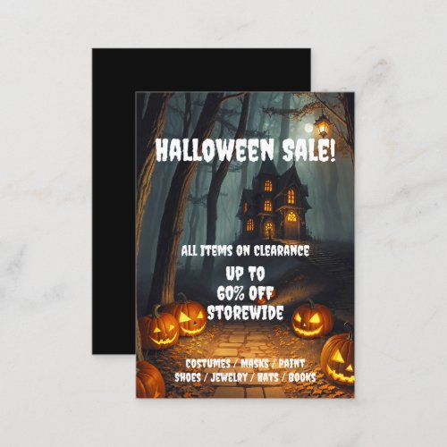 Halloween Road Business Holiday Sales Mini Flyer