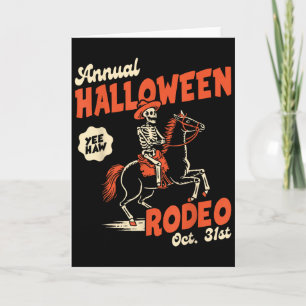 Halloween Rodeo Horse Western Cowboy Fall Autumn S Card