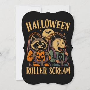 Halloween Roller Scream Raccoon and Opossum