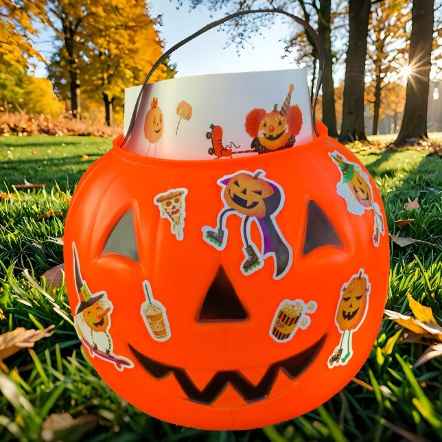 Halloween Roller Skating Jack-o'-lanterns Sticker (Creator Uploaded)