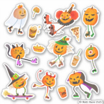 Halloween Roller Skating Jack-o'-lanterns