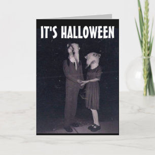 HALLOWEEN ROMANTIC FUNNY COUPLE GREETING CARD