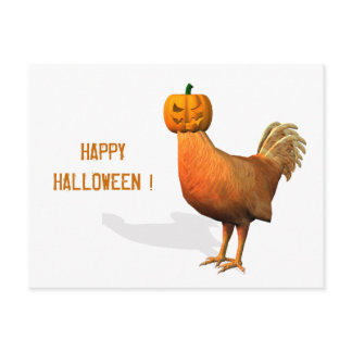 Halloween Rooster Postcard