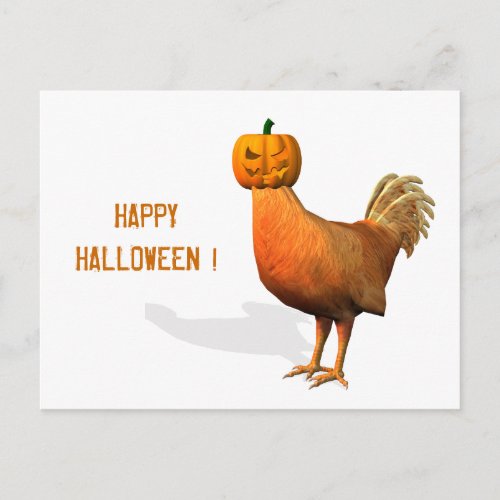 Halloween Rooster Postcard