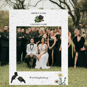 Halloween Roses Crows Wedding Photo Prop Frame Foam Board