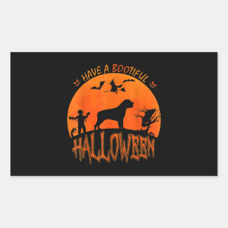 Halloween Rottweiler Dog Funny Scary Costume Lover Rectangular Sticker