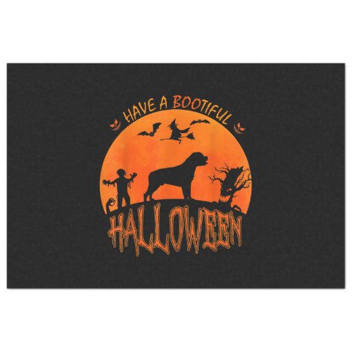 Halloween Rottweiler Dog Funny Scary Costume Lover Tissue Paper