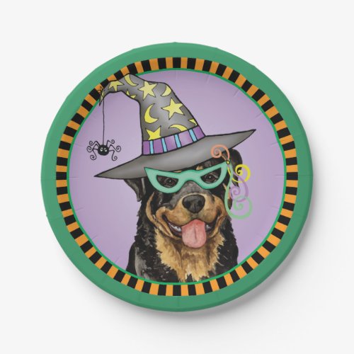 Halloween Rottweiler Paper Plates