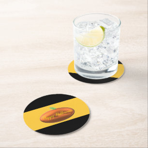 Halloween round paper coaster