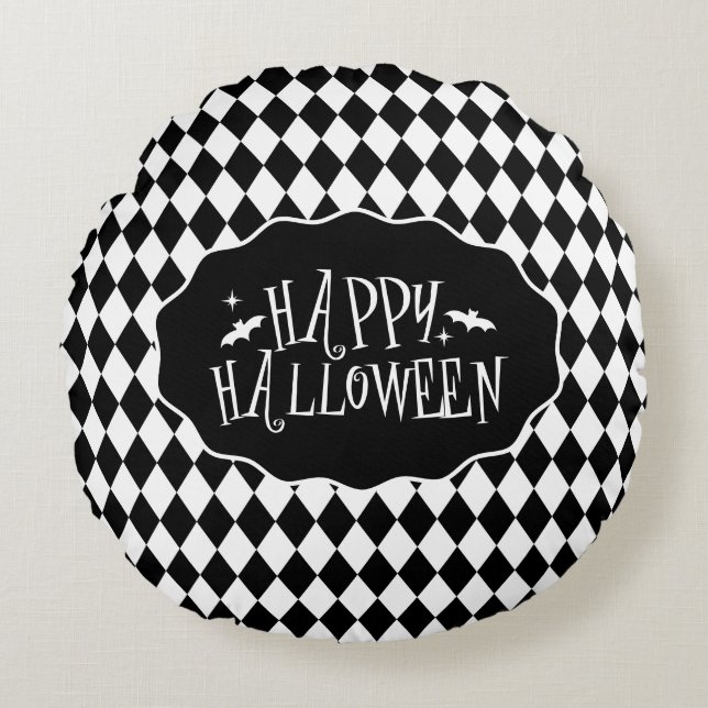 Halloween  round pillow (Front)