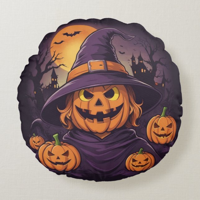 Halloween - round pillow (Front)