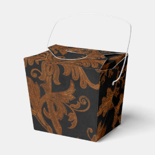 Halloween Royal Floral Damask Pattern Favor Boxes