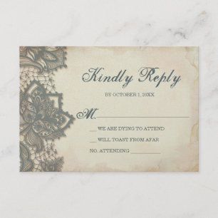 Halloween RSVP Card - Gothic Lace