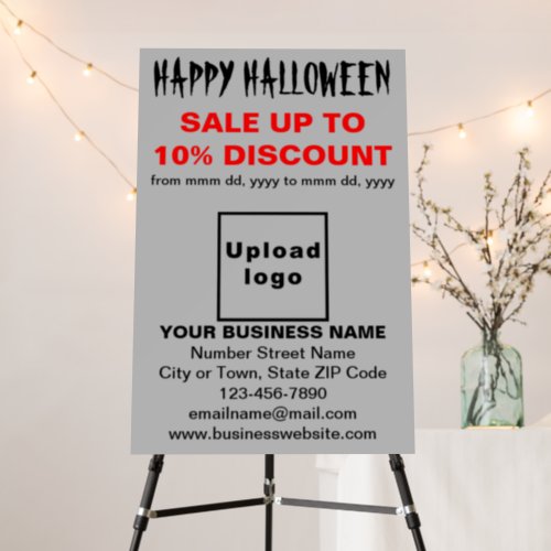 Halloween Sale Business Gray Foam Board