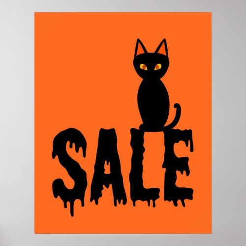 Halloween Sale Sign Boutique Sale Signage Retail Poster