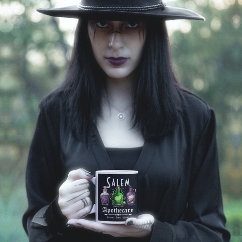 Halloween Salem Apothecary Potions Tonics Elixirs Coffee Mug