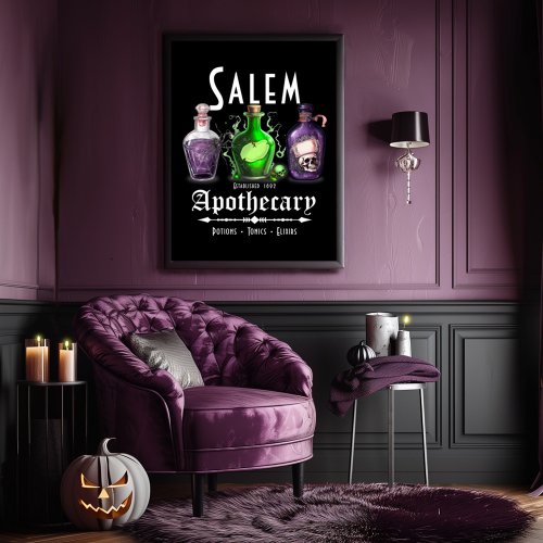 Halloween Salem Apothecary Potions Tonics Elixirs Poster