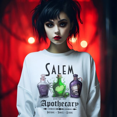 Halloween Salem Apothecary Potions Tonics Elixirs Sweatshirt