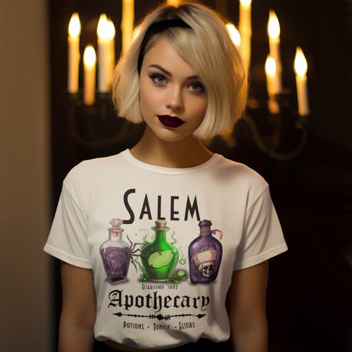 Halloween Salem Apothecary Potions Tonics Elixirs T_Shirt
