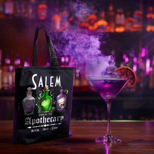Halloween Salem Apothecary Potions Tonics Elixirs Tote Bag