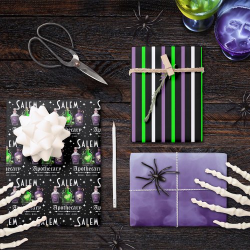 Halloween Salem Apothecary Potions Tonics Elixirs Wrapping Paper Sheets