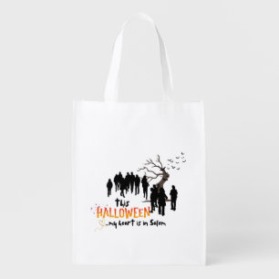 Halloween Salem Trip Heart Sweatshirt Grocery Bag