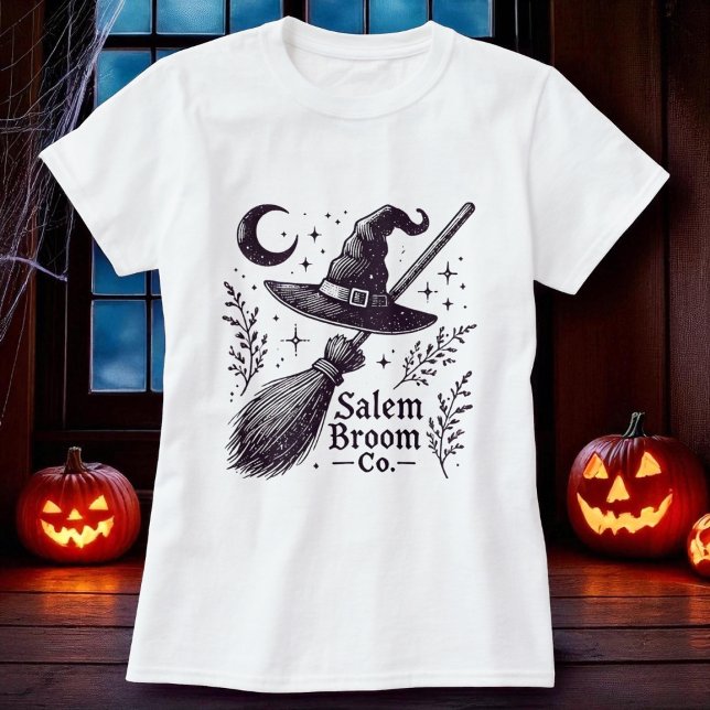 Halloween Salem Witch Broomstick T-Shirt (Creator Uploaded)