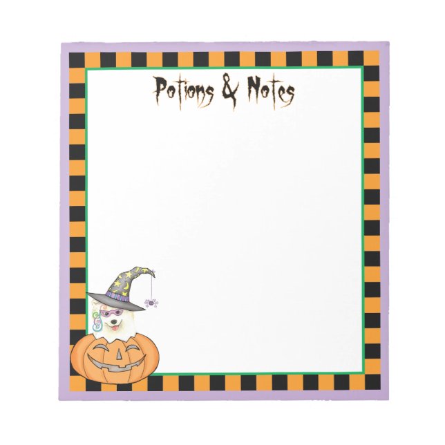 Halloween Samoyed Notepad (Front)