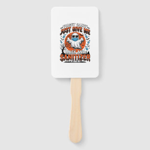 Halloween Sanitizer Funny Ghost Mask Candy_1 Hand Fan