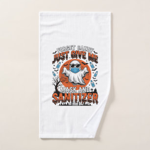 Halloween Sanitizer Funny Ghost Mask Candy_1 Hand Towel