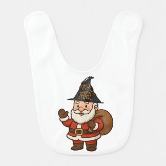HALLOWEEN SANTA CLAUS TRICK OR TREAT T-Shirt Baby Bib