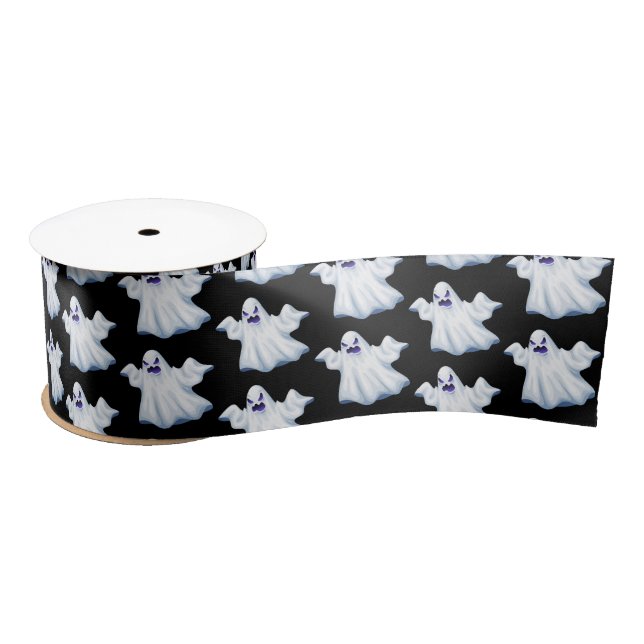 Halloween Satin Ribbon-Ghost Satin Ribbon (Spool)