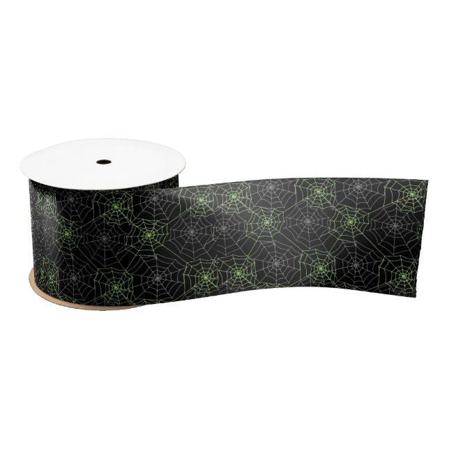 Halloween Satin Ribbon-Spider Webs Ribbon (Spool)