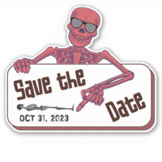 Halloween Save The Date Sticker