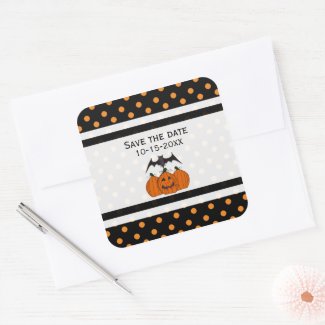 Halloween Save the date Stickers