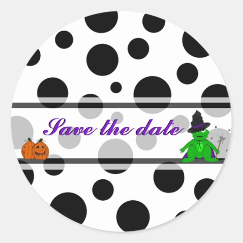 Halloween Save the dater Stickers