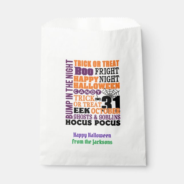 Halloween Sayings Goodie Bag (Front)