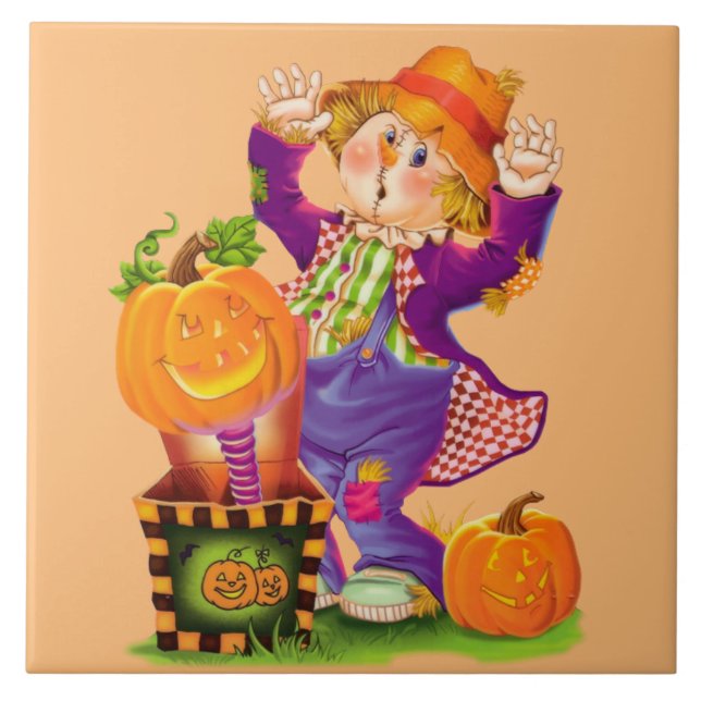 Halloween Scare Crow Tile (Front)