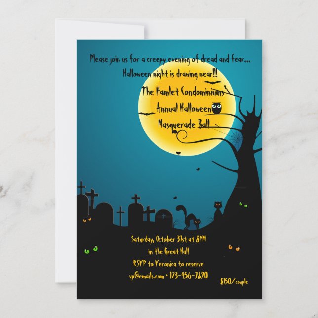 Halloween Scare Invitation (Front)