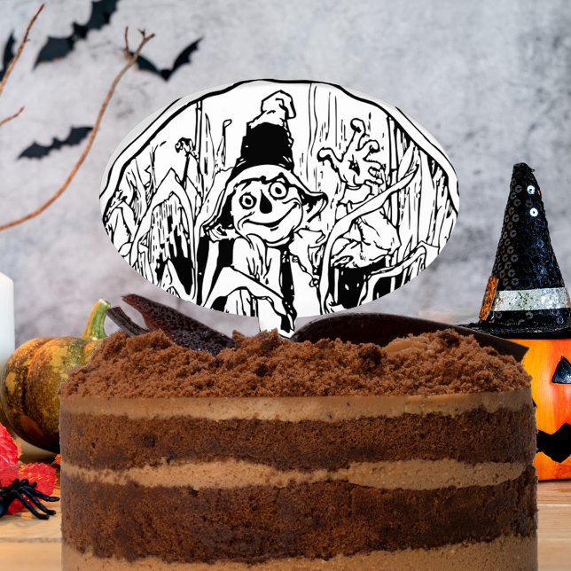 Halloween Scarecrow Cake Topper (Halloween Scarecrow Cake Topper)