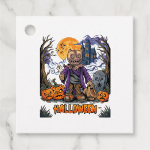Halloween Scarecrow Candy Sack Pumpkins Haunted Ho Favor Tags