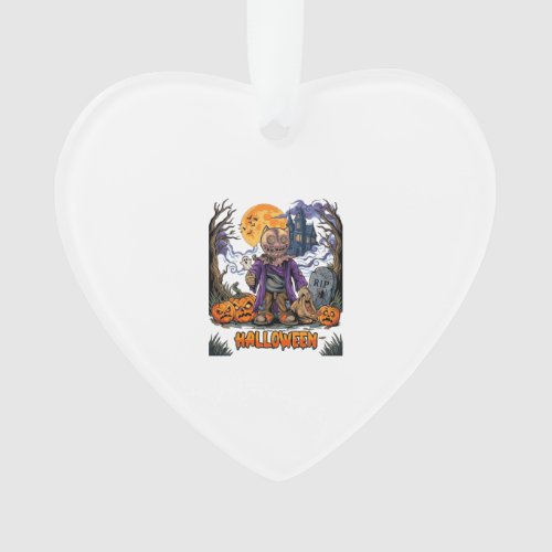 Halloween Scarecrow Candy Sack Pumpkins Haunted Ho Ornament