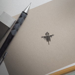 Halloween Scarecrow Cute Rubber Stamp
