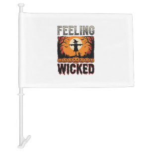 Halloween Scarecrow Feeling Wicked Vintage_1 Car Flag