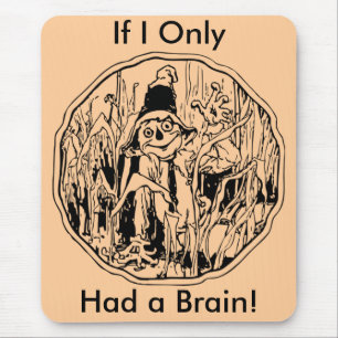 Halloween Scarecrow No Brain Mousepad