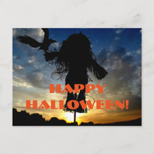 Halloween Scarecrow Postcard