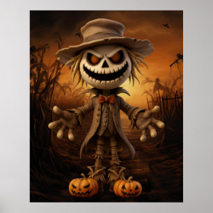 Halloween Scarecrow Poster