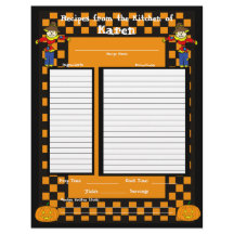 Halloween Scarecrow Recipe Page