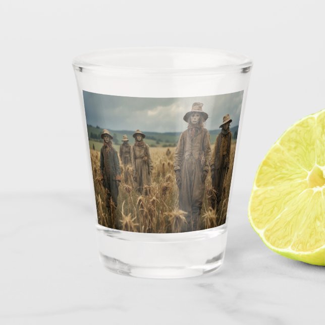 Halloween Scarecrow Shot Glass (Front)